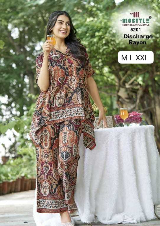 Mostyle 5201 , 5204 & 5243 catalog co ord sets wholesale delhi