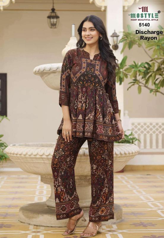 Mostyle 5205 , 5140 & 5214 catalog co ord set manufacturers in surat