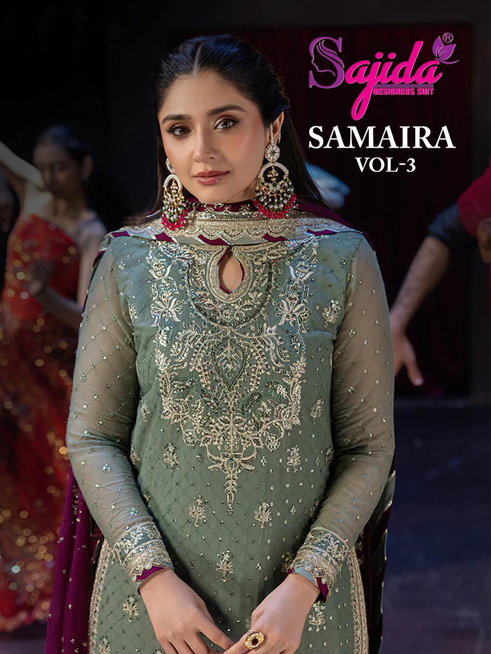 Sajida Samaira Vol 3 Catalog pakistani replica suits online india wholesale