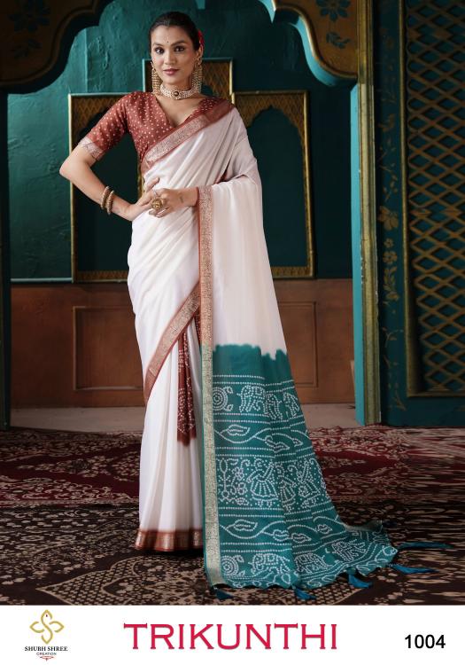 Shubh Shree Trikunthi catalog ethnicsmart new saree catalogue