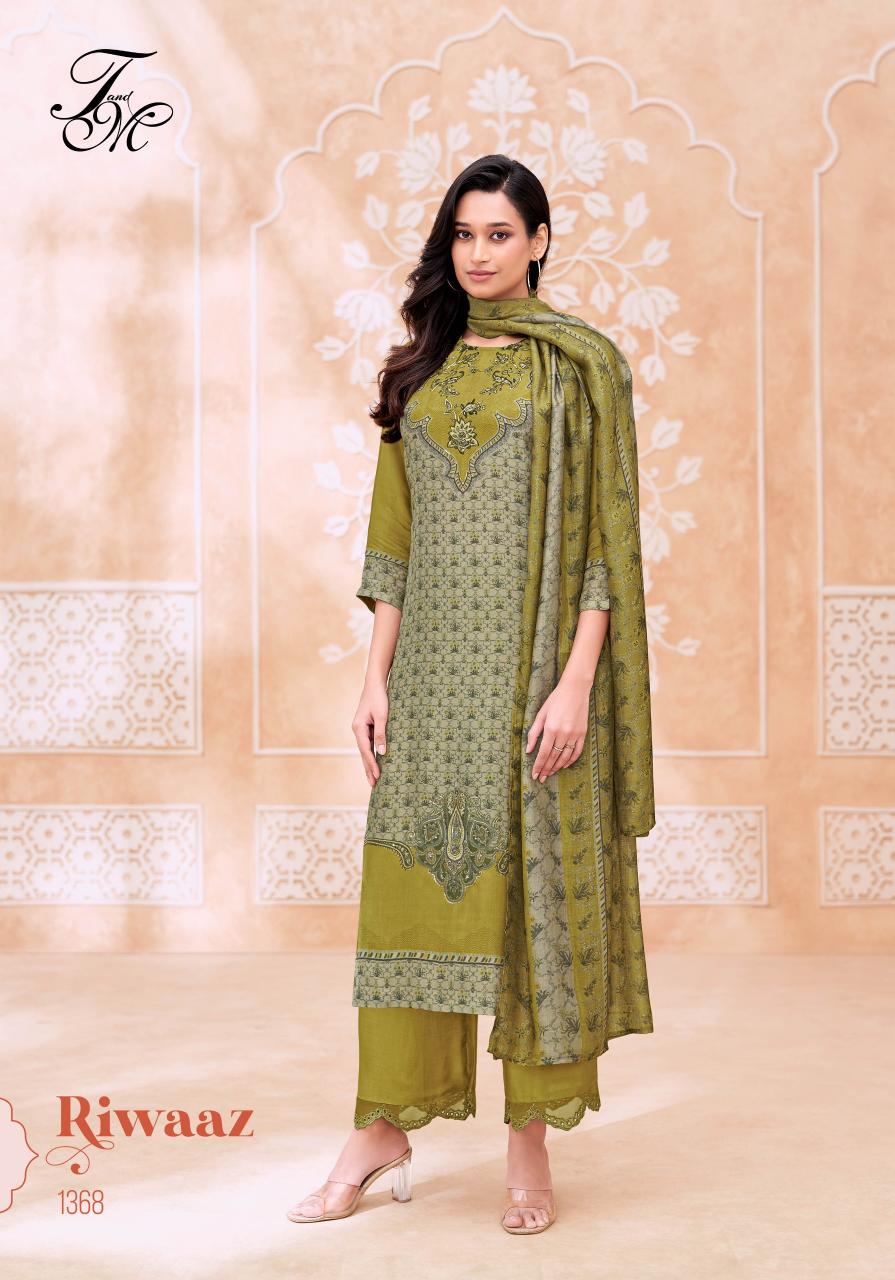 T&M Riwaaz catalog designer salwar suit wholesale