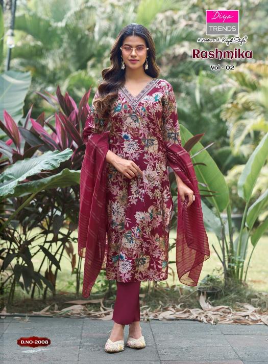 Diya Trends Rashmika vol 2 catalog kurtis in wholesale price