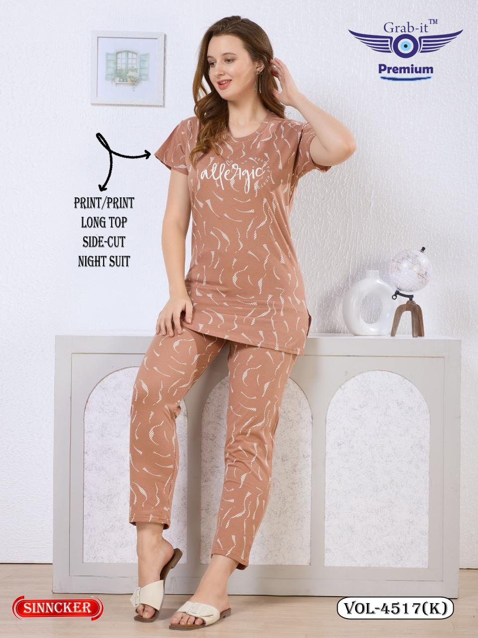 Grab it 4517 catalog co ord set style night dress