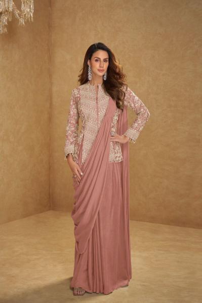 Gulkayra Mirza catalog latest indo western style ready made saree