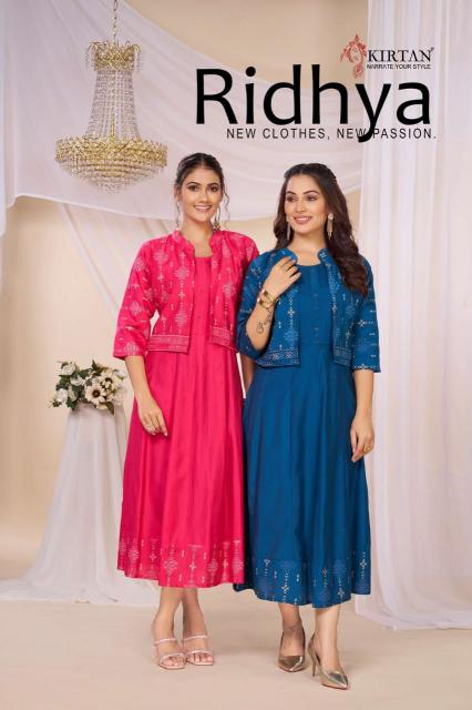 Kirtan Ridhya catalog anarkali kurtis wholesaler