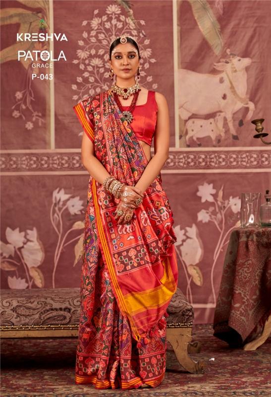 Kreshva Patola Grace catalog uttam sarees surat