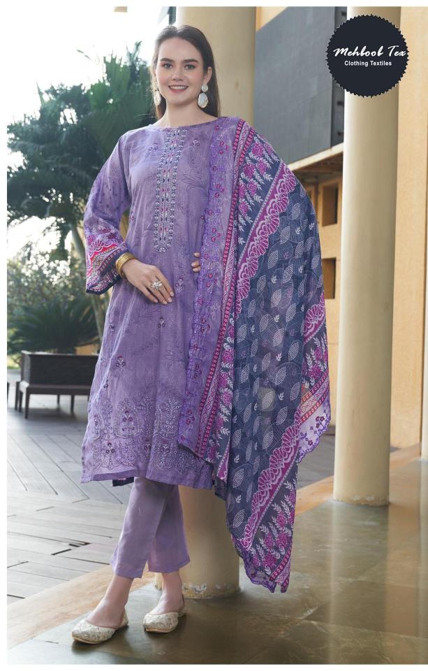 Mehboob Tex 1493 catalog Embroidery Work Pakistani Salwar Kameez