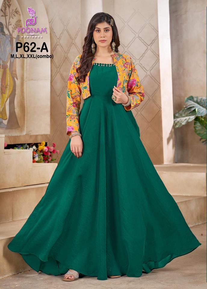 Poonam P62 catalog wholesale long kurti