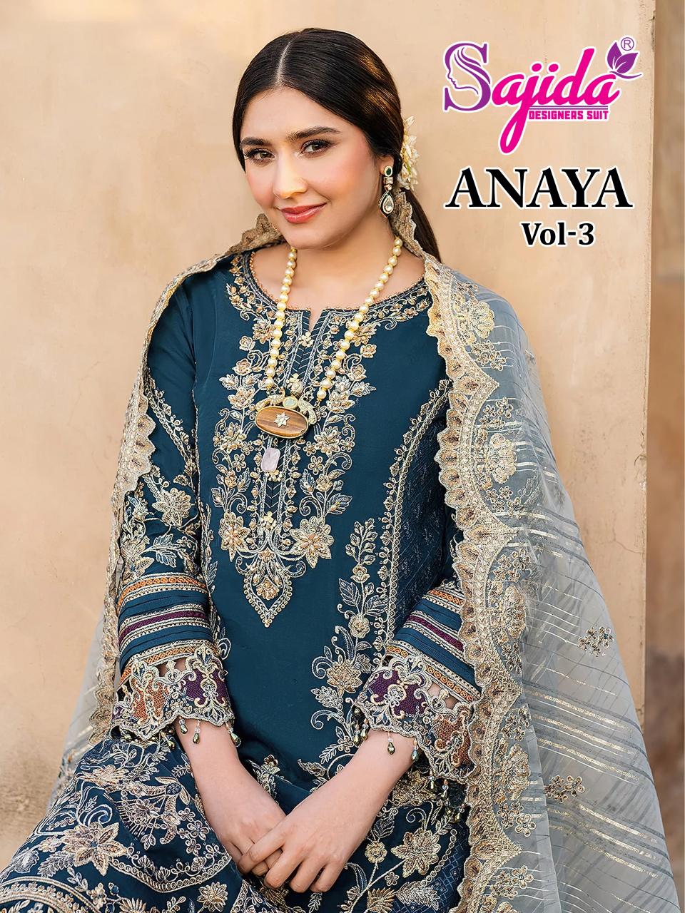Sajida Anaya vol 3 catalog pakistani suits for ladies 