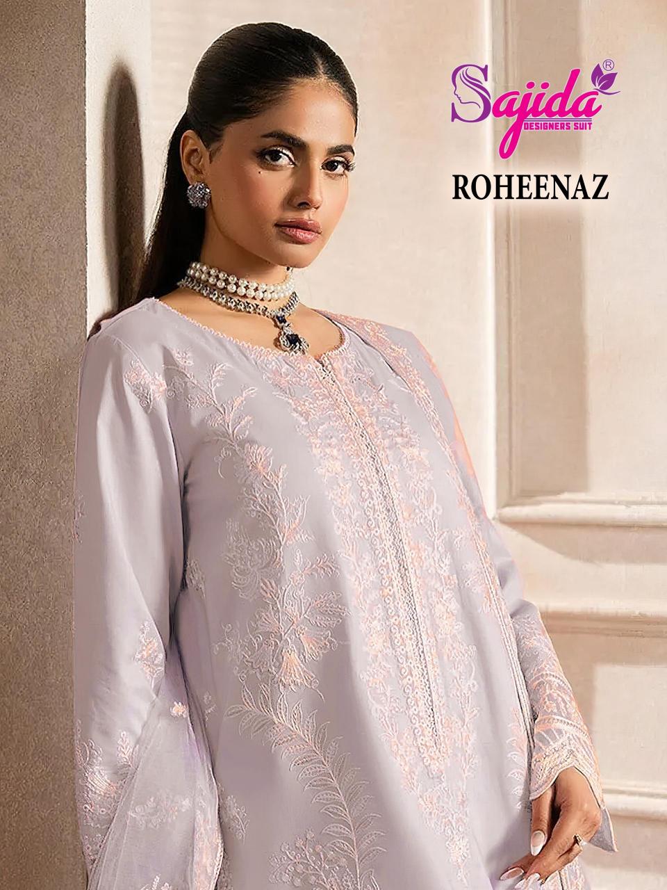 Sajida Roheenaz catalog georette pakistani copy suits