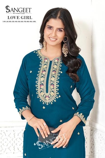 Sangeet Love Girl catalog rayon kurti wholesale