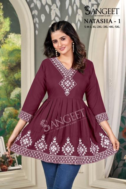 Sangeet Natasha vol 1 catalog wholesale designer kurtis surat