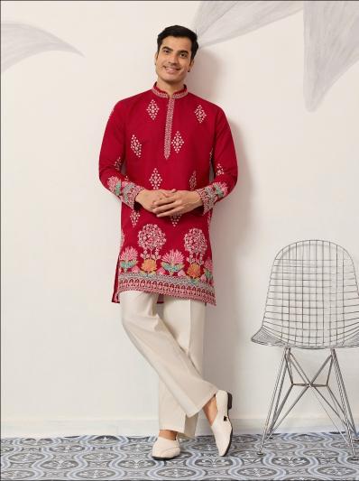 Shubhvastra The Grand Kurta catalog mens Thread Work Kurta And Pant