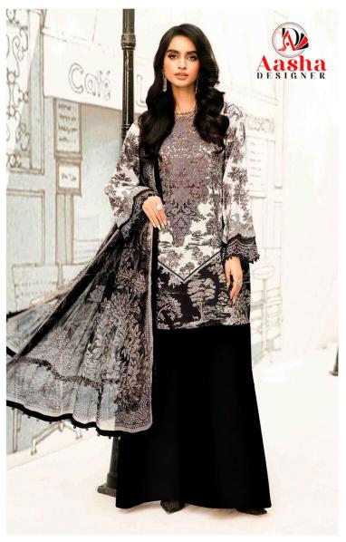 Aasha 1197 A And B catalog Cotton Dupatta pakistani unstitched suits wholesale