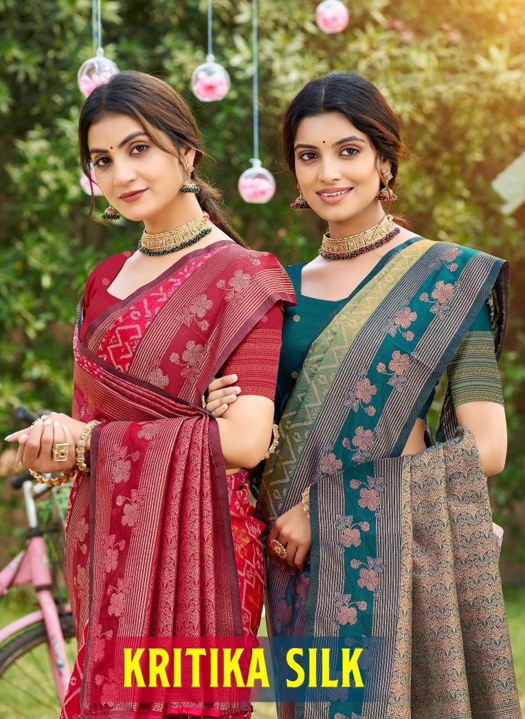 Bunawat - KRITIKS SILK Sangam Prints SOFT SILK Woven Work Traditional Saree