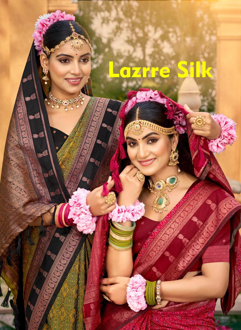 Bunawat - Lazrre Silk Sangam Prints SOFT SILK Woven Work Traditional Saree