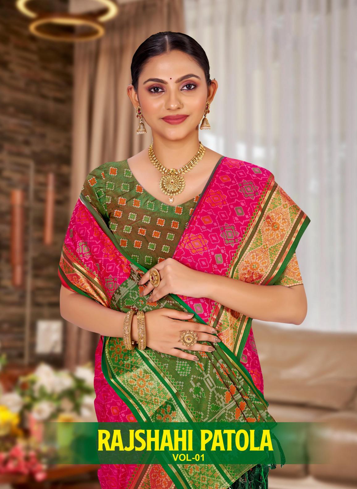 Bunawat - Rajshahi Patola-01 Sangam Prints Patola Silk Woven Work Traditional Saree