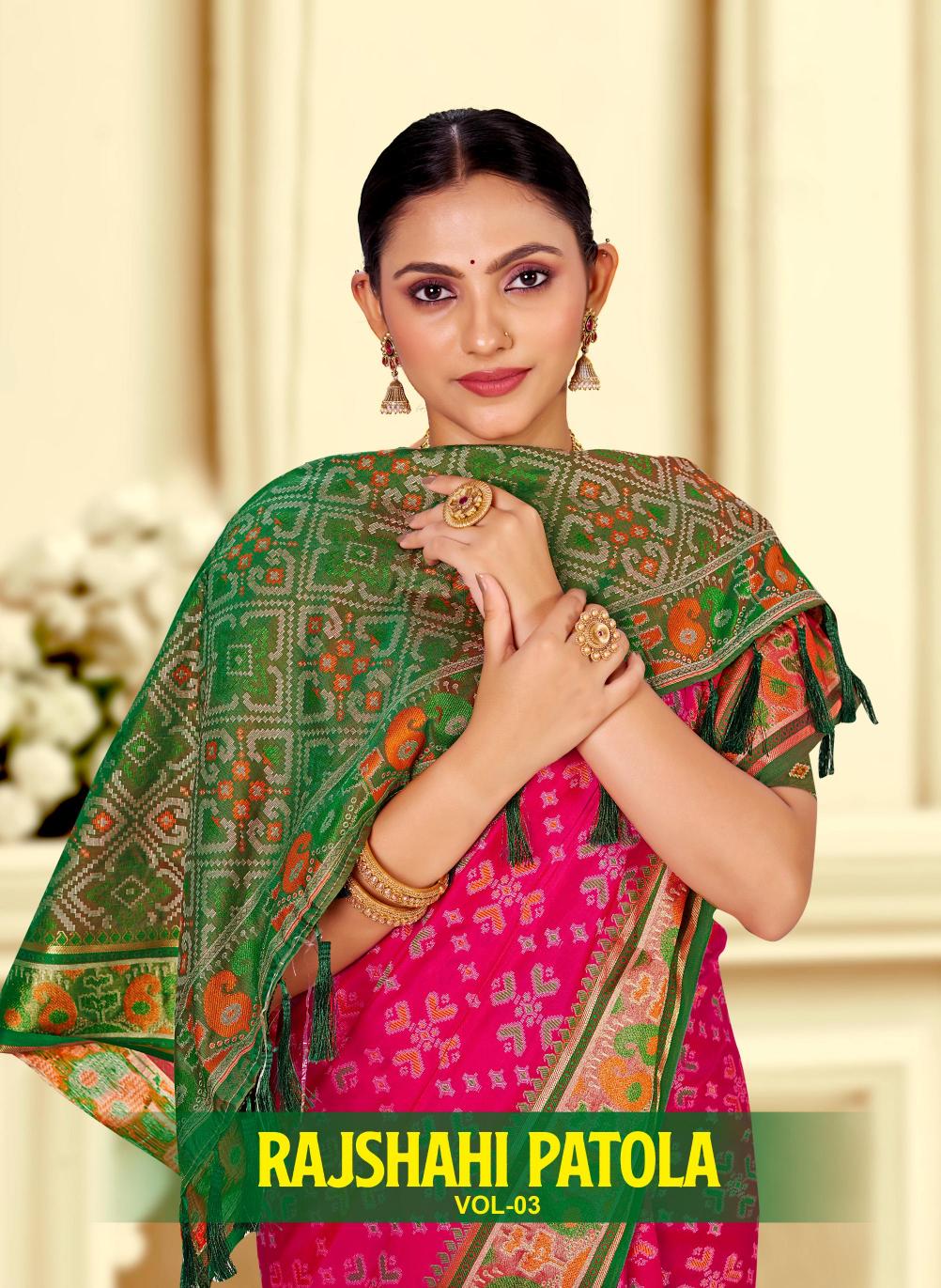 Bunawat - Rajshahi Patola-03 Sangam Prints Patola Silk Woven Work Traditional Saree