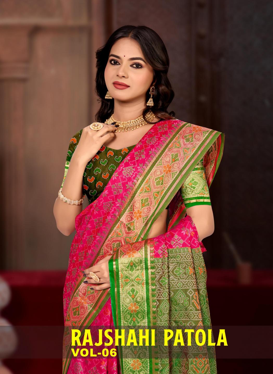 Bunawat - Rajshahi Patola-06 Sangam Prints Patola Silk Woven Work Traditional Saree