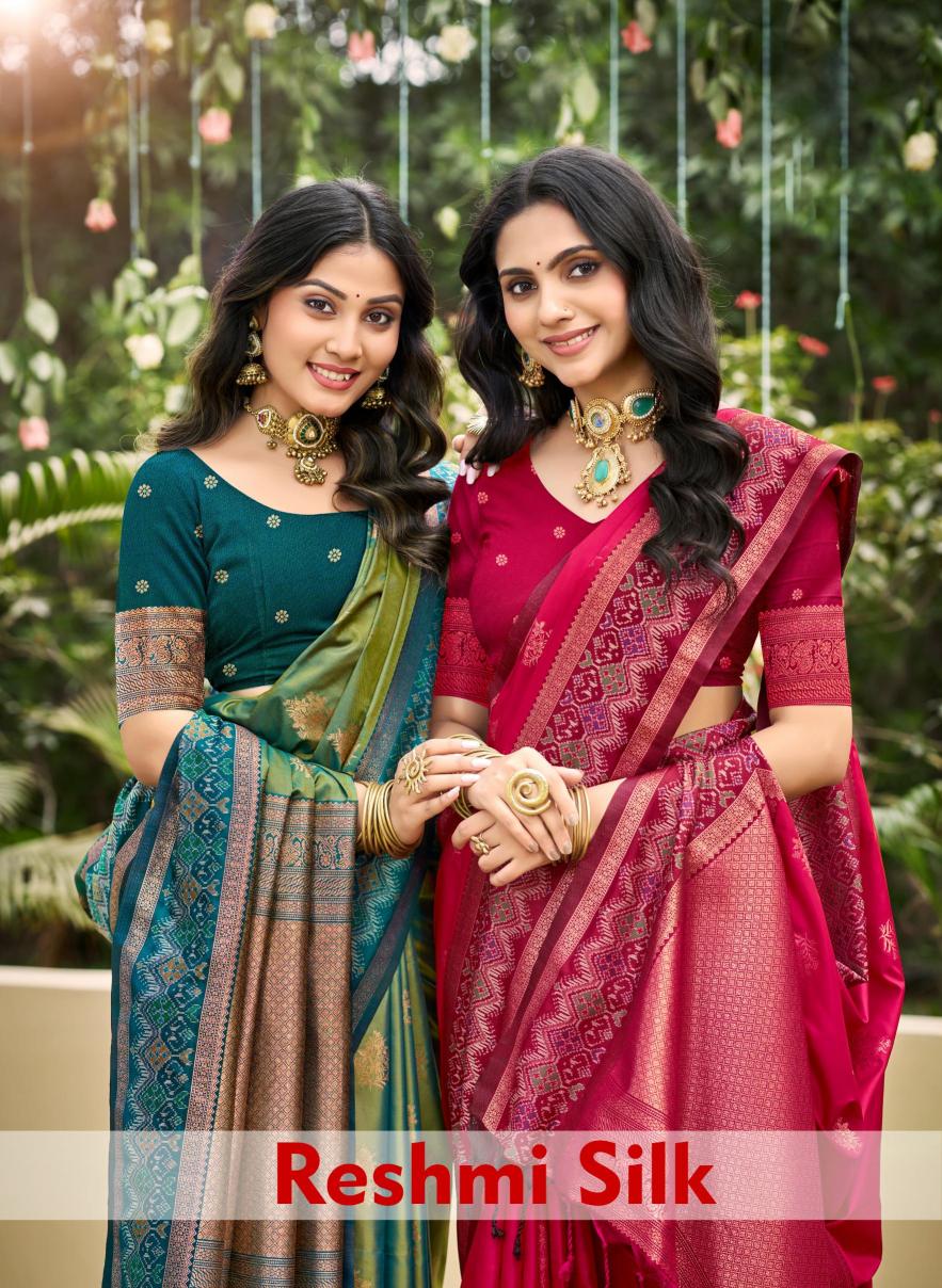 Bunawat - Reshmi Silk Sangam Prints SOFT SILK Woven Work Traditional Saree