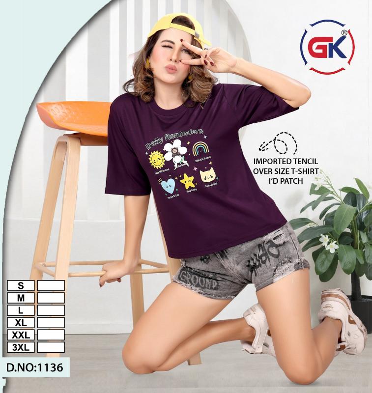 GK 1136 catalog tencil t shirts in surat wholesaler