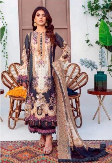 Hazzel Firdous 0372 catalog wholesale pakistani suits in surat
