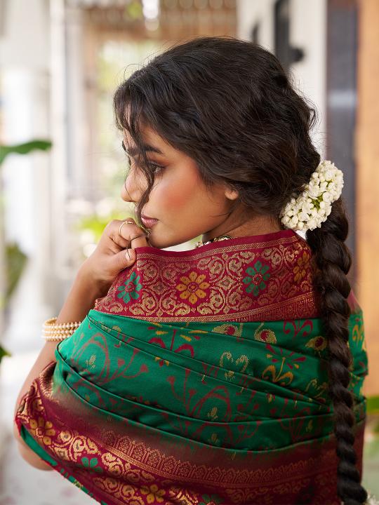 KANCHANA SILK by Astita fancy designer Pochampalli Soft Silk fabric saree wholesale with Fancy latkan