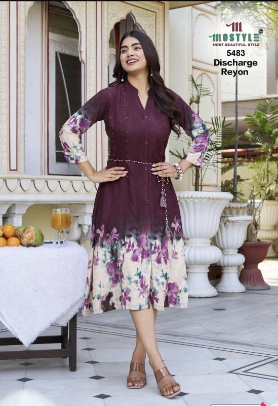 Mostyle 5481 , 5482 & 5483 catalog western dress in surat
