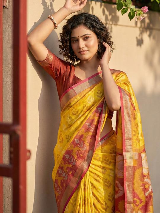 NAVYA SILK VOL 1 by shree shyam fashion fancy designer Pochampalli Soft Silk fabric saree wholesale with Fancy latkan