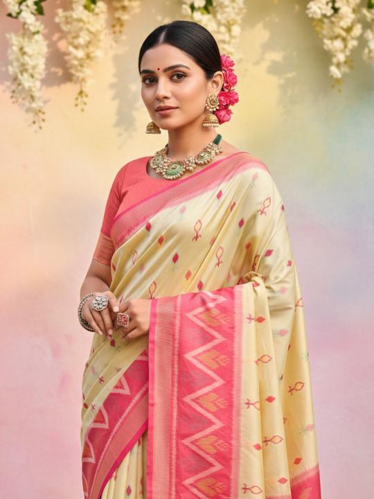 NAVYA SILK VOL 3 by shree shyam fashion fancy designer Pochampalli Soft Silk fabric saree wholesale with Fancy latkan