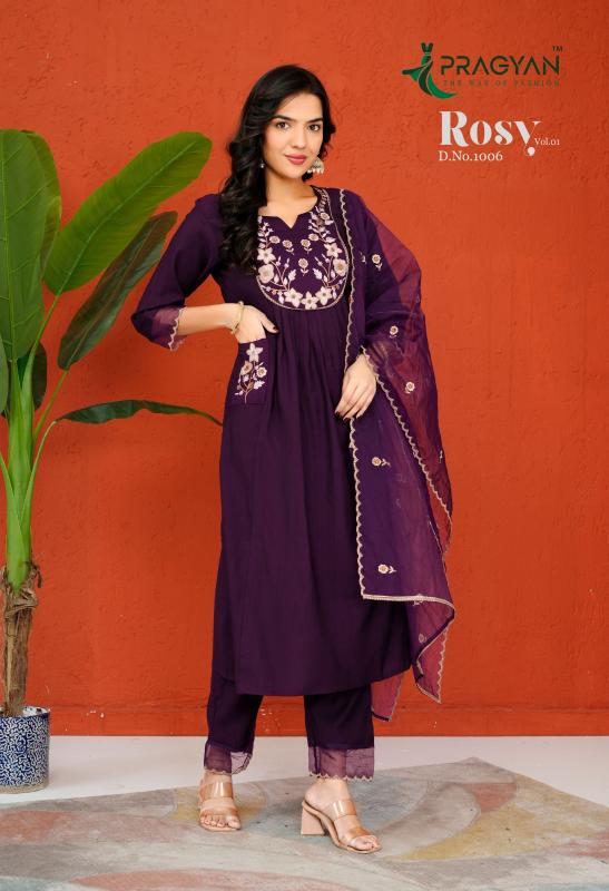 Pragyan Rosy Vol 1 Catalog ladies designer kurti wholesaler and manufacturer