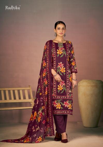 Radhika Azara Flora catalog surat mumbai dress materials for sales