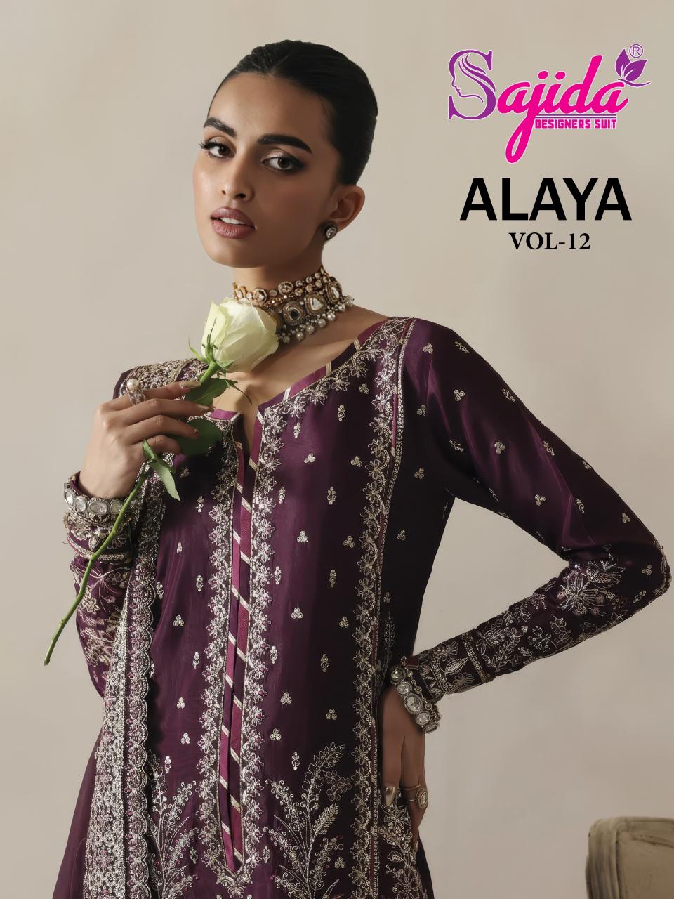 Sajida Alaya vol 12 catalog pakistani suits at wholesale price in delhi