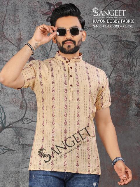 Sangeet Rayon Dobby Vol 2 catalog Half Sleeves mens t shirt