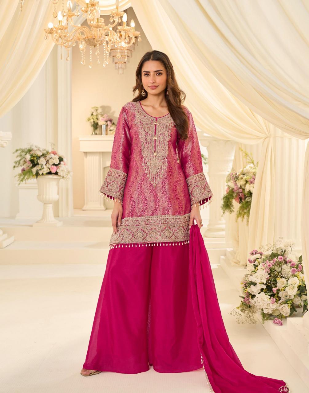 Sayuri Jacquard Beads catalog designer salwar kameez wholesalers india