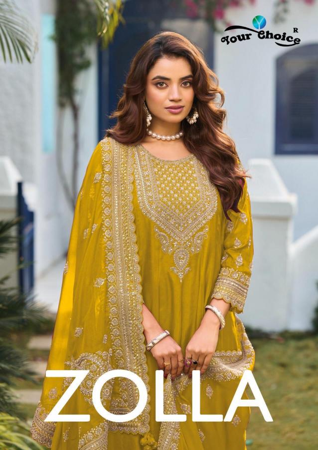 Your Choice Zolla 1001 to 1004 catalog designer salwar kameez wholesale in surat