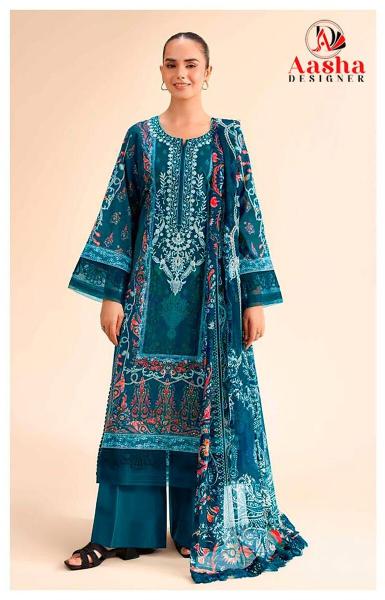 Aasha 1209 A And B Caralog Chiffon Dupatta pakistani suits catalogue wholesale