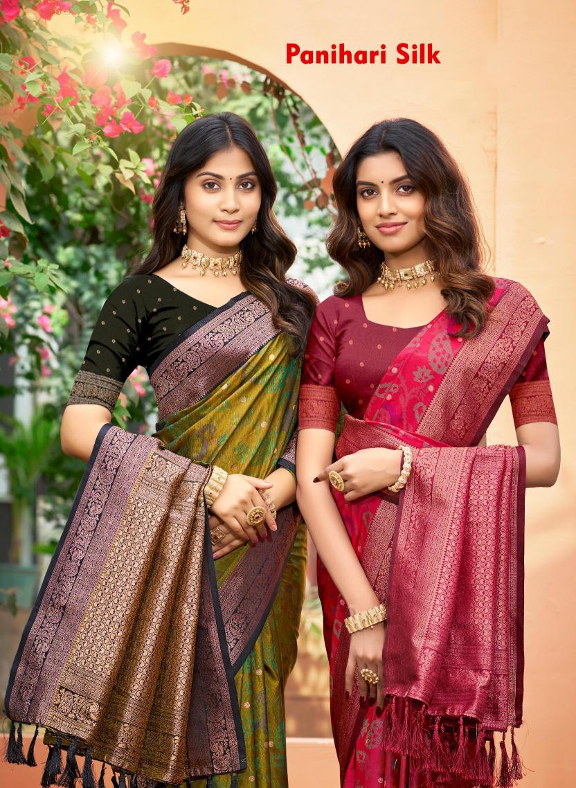 Bunawat - Panihari SIlk Sangam Prints SOFT SILK Woven Work Traditional Saree
