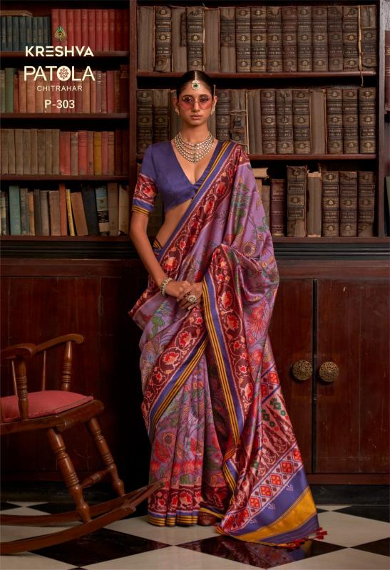 Kreshva Patola Chitrahar catalog silk saree wholesale market in mumbai