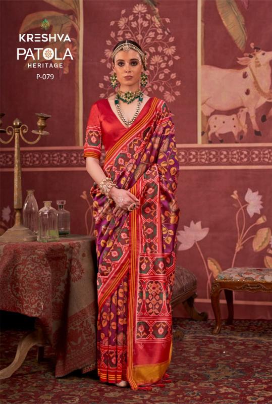 Kreshva Patola Heritage catalog silk saree wholesale price