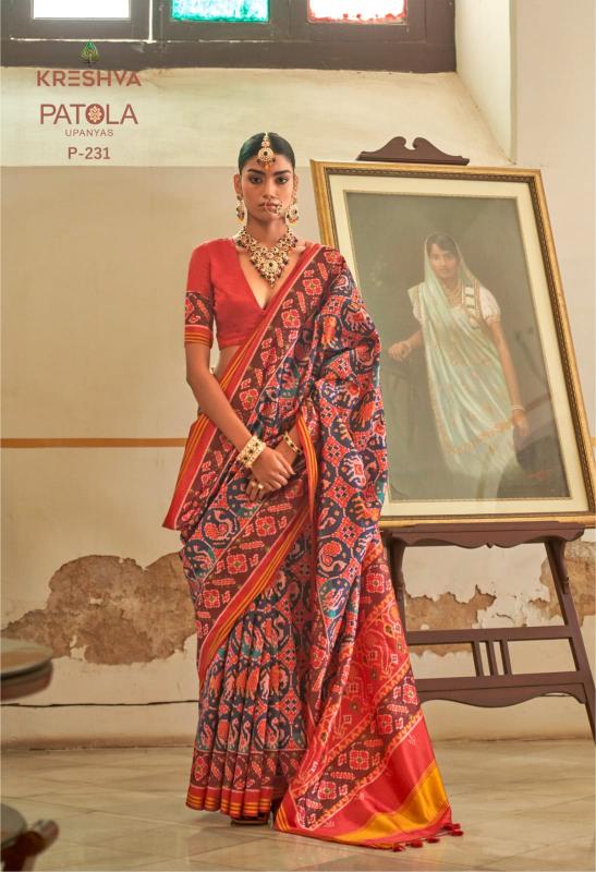 Kreshva Patola Upanyas catalog sarees wholesale surat gujarat