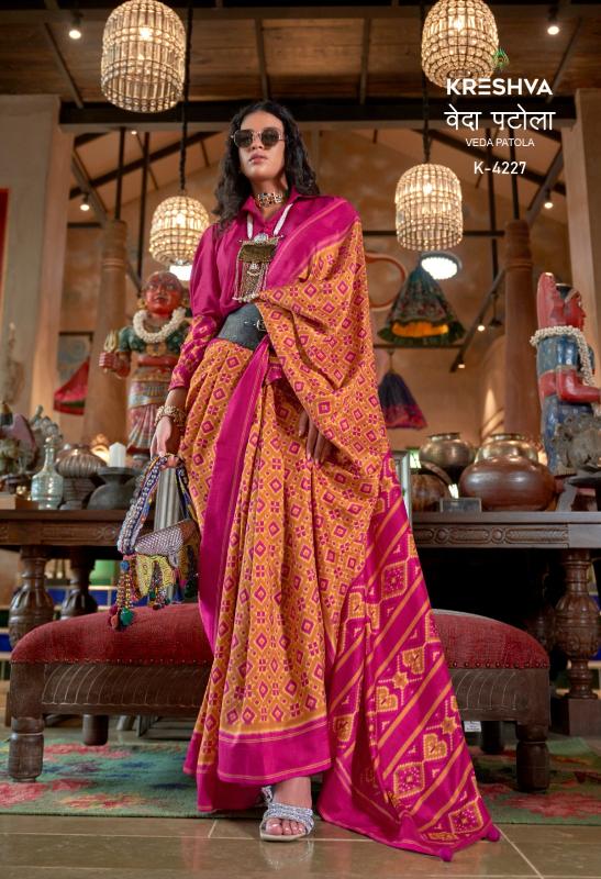 Kreshva Veda Patola catalog silk saree wholesale online