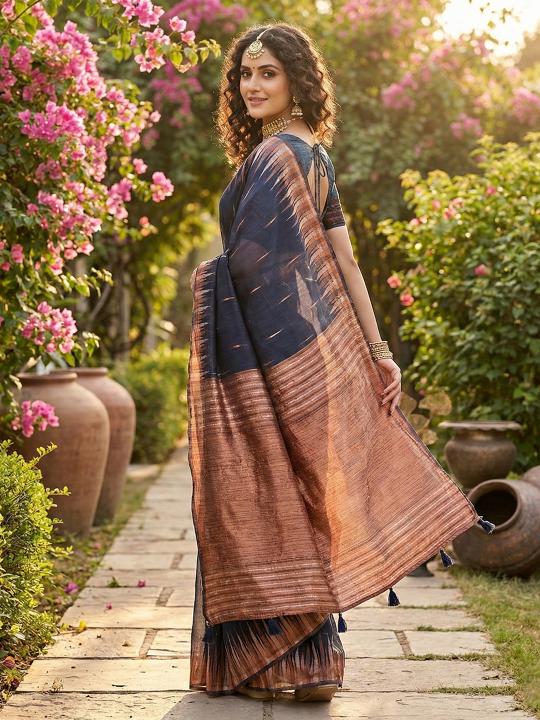 MADHUBAN by SHREE SHYAM FASHION fancy designer Soft LINEN COTTON fabric saree wholesale with Fancy latkan