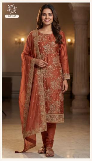 Vinay 671 catalog salwar kameez wholesale market in kolkata