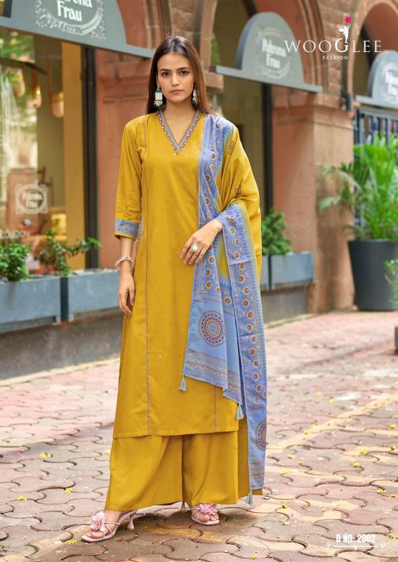 Wooglee Chitrangna catalog kurti plazo set wholesale