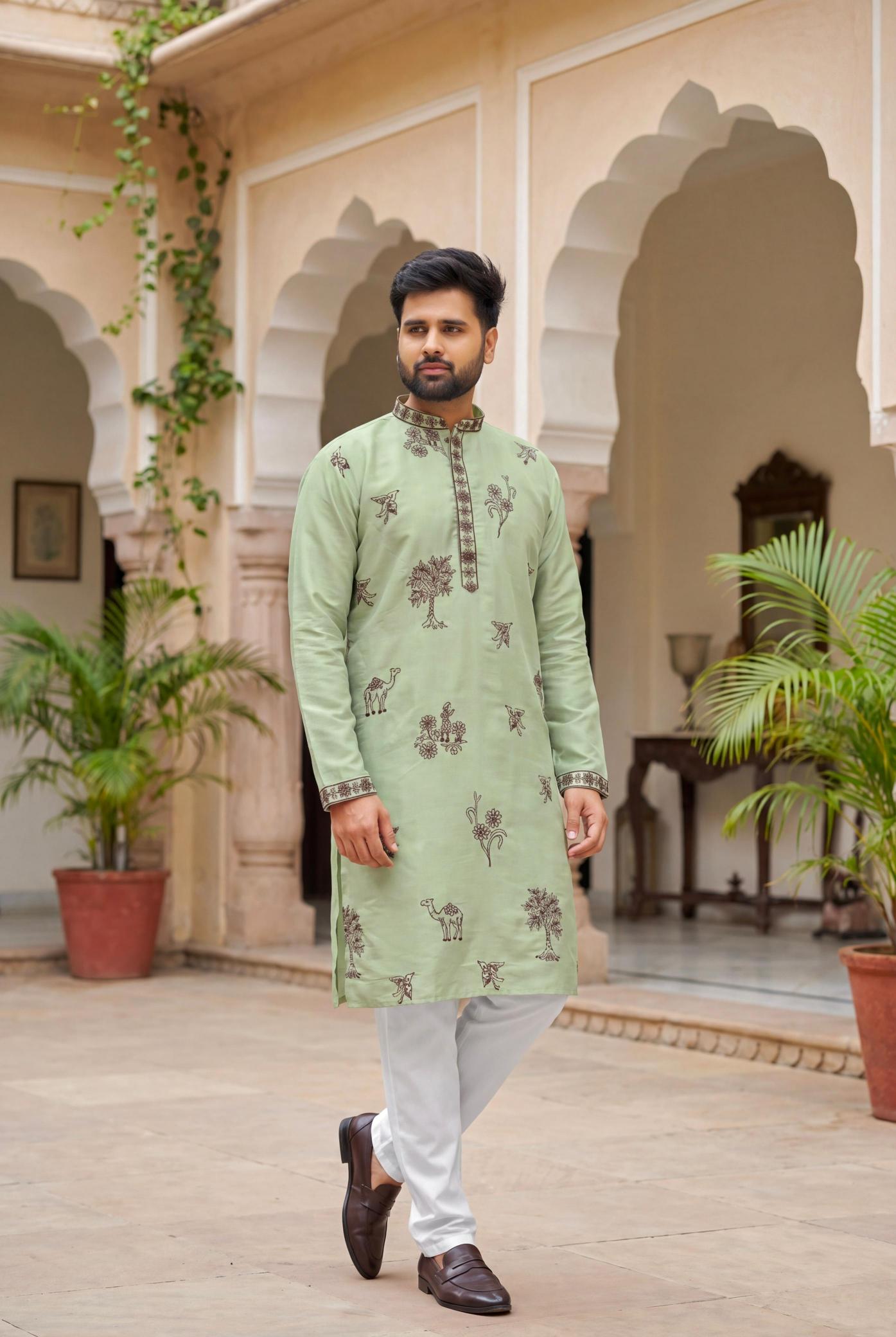 Manyavar Roman Silk Kurtas market in Mumbai Pune