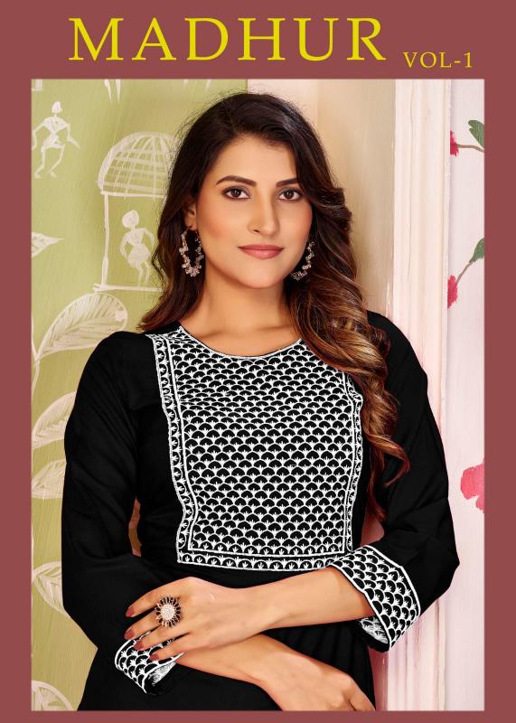 Moksh International MADHUR Vol- 1 Kurti wholesale market in Ahmedabad