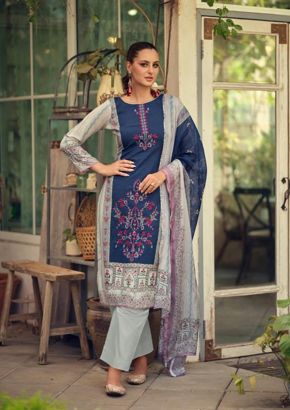 Nisanka Mills & Emb Azaa Vol 4 Catalog surat ladies dress material
