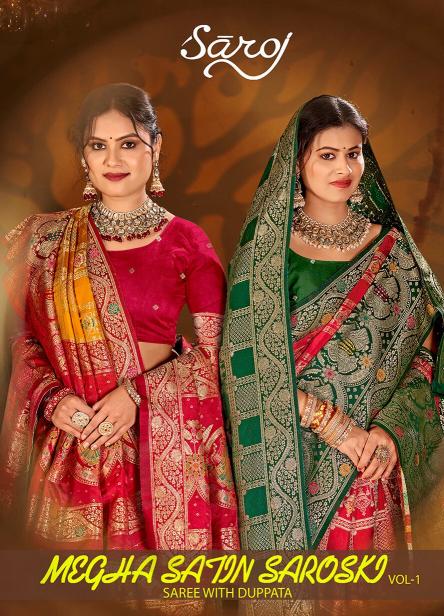 Saroj Megha satin saroski dupatta vol.1 satin silk in surat with price wholesale