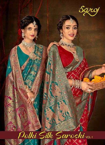 Saroj Polki silk saroski vol.1 silk saree in surat with price wholesale
